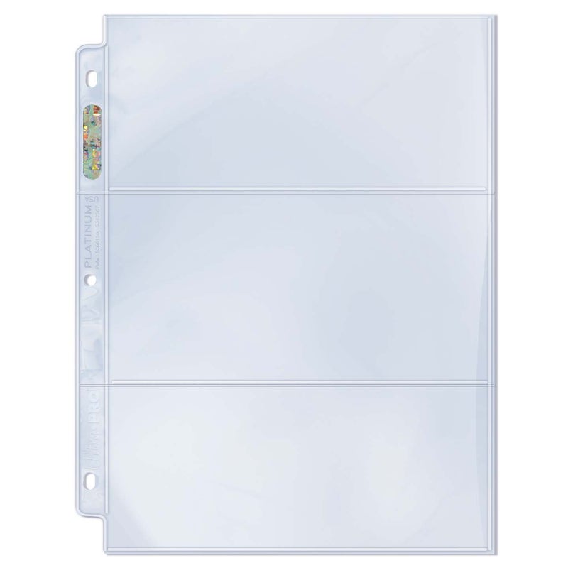 Ultra Pro 3-Pocket Platinum Page with 3-1/2" X 7-1/2" Pockets 100 ct. - Image 1